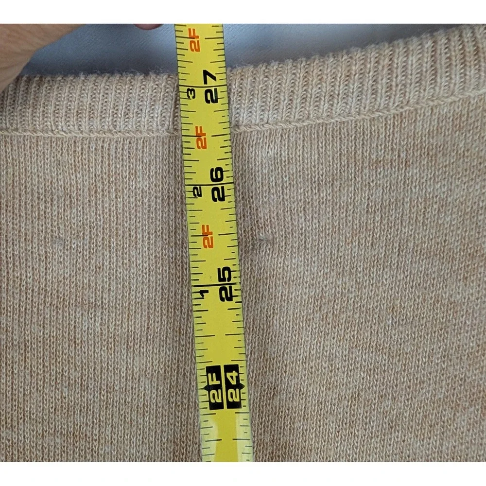 Puritan Vintage Mens XL Tan V-Neck Sweater Vest Orlon Acrylic Made in USA